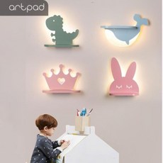없음 동물모양 벽선반 조명 공룡 토끼 고래 북유럽 아이방꾸미기, A Type