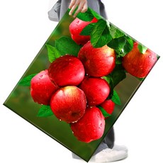 FASEN 액자 보석십자수 캔버스형 DIY 키트 40 x 50 cm, FAN05.돈들어오는 사과, 1세트