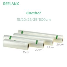 REELANX 진공 가방 식품 진공 실러 포장을위한 15 + 20 + 25 + 28*500cm 보관 가방|sealer bags|vacuum sealer packagingseal, 28x500cm  1 Roll, 1개, CHINA