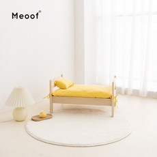 겨울 따뜻한 애완견 단층 애견 원목 침대 하우스 집 고양이 공주 강아지 집 소형 개, A.침대+옐로우매트