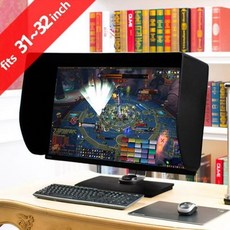 [해외] Ilooker 32 p 31 인치 및 32 인치 pro edition lcd led 모니터 후드 sunshade sunhood for dell hp viewsonic 필립, 상세내용표시