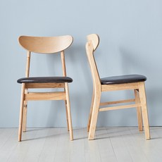 소티디자인 다이모 원목 식탁의자 (2개), 내츄럴