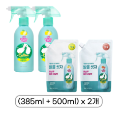 온더바디 코튼풋 발을 씻자 풋샴푸 본품 385ml+리필 500ml 2세트, 1세트, 4개입, 쿨링
