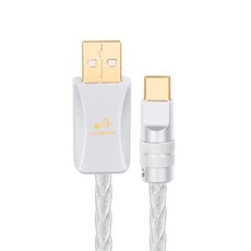 Hifi 순은 USB 케이블 휴대폰 및 DAC용 고성능 C 타입에서 B 타입 Otg 데이터 오디오 케이블, 03 Beige_04 0.75m - 블루투스dac