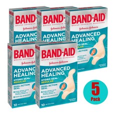 BAND-AID ADVANCED HEALING HYDRO SEAL 뉴질랜드 밴드 에이드 어드밴스 힐링 하이드로 실 레귤러 반창고 10개입 5팩