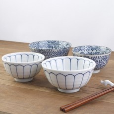  도자기 공기대접 4P세트 / 밥그릇 국그릇 그릇세트, 4개 