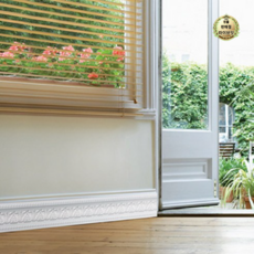 현대시트 접착식 리폼 몰딩 띠벽지 시트 10p, HT-20925 로얄튤립 뉴트럴그레이