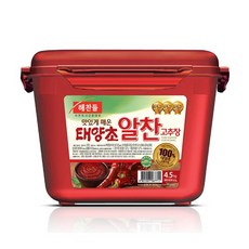 해찬들 맛있게 매운 태양초 알찬 고추장 4.5kg 1개