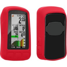 kwmobile 케이스 와후 엘렘트 로밍 V2와 호환 소프트 실리콘 바이크 GPS 보호 커버 블랙, red, 1개