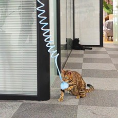 고양이스프링양모볼낚시대장난감