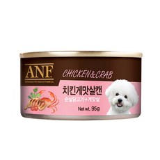 ANF 강아지 캔 95g, 1개, 치킨게맛살캔 - anf강아지캔