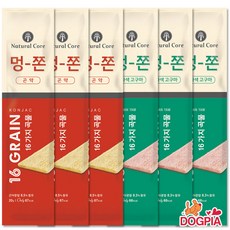 네츄럴코어 - 강아지 쫀드기 멍쫀, 20g, 6개, 혼합 - 멍쫀