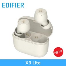 Edifier 에디파이어 무선 블루투스 이어폰 X3 Lite TWS 5.3 음성 어시스턴트 터치 컨트롤 최대 24 시간 재생 EQ 사전 설정, 1.X3 Lite Ivory, X3 Lite Ivory, 1개