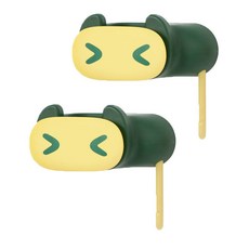 걸레걸이 펀칭이 없습니다 걸레 클립 걸레 후크 화장실 행거, 고양이 그린 2p