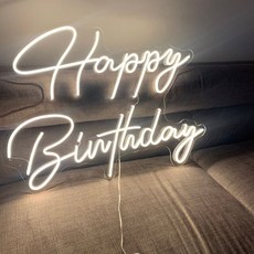 네온사인 사용자 정의 네온 사인 생일 축하 플렉스 Led 사용자 정의 파티 웨딩 네온 장식 로그인 홈 룸 벽 장식 로그인 로그인, 하얀, 30 인치 x 22 인치, 우리