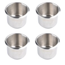 4pcs 유니버설 해양 보트 컵 홀더 68x55mm 스테인레스 스틸 스테인레스 스틸 포커 테이블 소파에 대 한 음료 컵 홀더, 하나, 은, 4개