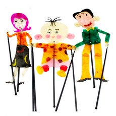 그림자 놀이 수제 DIY 인형 유치원 어린이 집콕 놀이, 아기 세가족