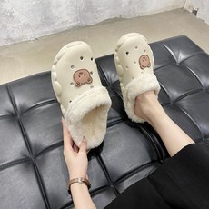 여성 슬립온 기모 방수 퍼 토 슈즈 면 슬리퍼 women's cotton mop NO.11 JoMg