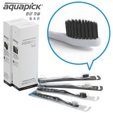 아쿠아픽 항균 숯은 칫솔 4EA, 1세트, 4개입