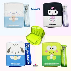 산리오 스트랩 지갑 반지갑 여아 마이멜로디 쿠로미 폼폼푸린 시나모롤 유아 아동 초등 학생 귀여운