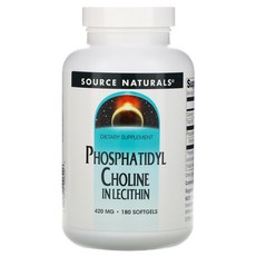 소스내추럴 포스파티딜세린 콜린 레시틴 420mg 180소프트겔, 180정, 1개