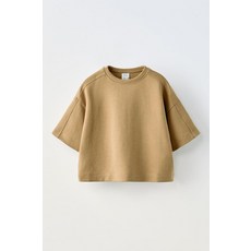 자라 키즈 ZARA KIDS 플레인 인터로크 티셔츠 - 컬러 : 미디움 카멜299705