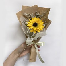 행운을 부르는 해바라기 비누꽃다발 기념일 축하 졸업식꽃다발, 해바라기꽃다발(M)