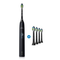 PHILIPS 필립스 소닉케어 프로텍티브클린 1.0 블랙에디션 HX6414_01 + 옵티멀 화이트칫솔모 블랙 HX6064_96, HX6414/01+HX6064/96