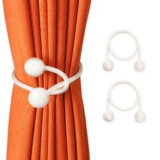 윈샵 마그네틱 자석 커튼 끈, 타이백_베이지, 2개