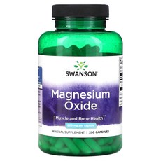 Swanson 마그네슘 200mg 캡슐, 250정, 1개