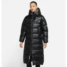 국내매장판 나이키 써마핏 시티 여성 롱패딩 후드파카점퍼 블랙 DH4082-010