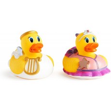 Munchkin White Hot Super Safety Bath Ducky 공주와 천사 2 카운트, 단일상품