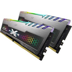 실리콘 파워 16GB(8GBx2) XPOWER RGB 터빈 게이밍 DDR4 3200MHz PC4 25600 288핀 CL16 1.35V UDIMM 데스크탑 메모리 모듈 저전압, 8GBx2 3200 RGB_RGB, 2개