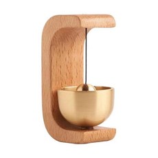 마그네틱 나무 초인종 걸이식 풍경 문짝 벨 홈 장식 무타공 여닫이 알람, 2. Beech, 1개