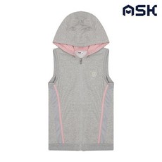 에스크 주니어 여아 메쉬 배색 쿨맥스 조끼 집업