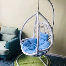 라탄그네의자 둥지의자 럭셔리 해먹 펜션, 싱글 블랙 (+카펫)