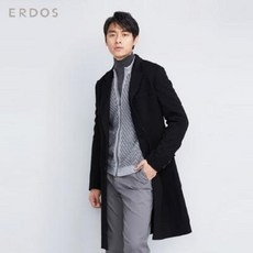 남자캐시미어코트 에르도스 보이져 리미티드 모 혼방 남성 하프 코트
