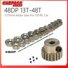 알루미늄 피니언 모터 기어 48DP 3.175mm 13T-20T 21T-25T 26T-30T 31T-40T 41T-48T 1/10 RC 자동차 트럭, 18 1PCS 48DP 18T, 1개