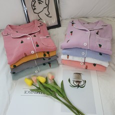 해피데이333 당근 커플 남여 공용 요루면 잠옷 8COLOR