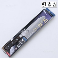 세키마고로쿠 베니후지 산토쿠 나이프 165mm 스캘럽 홈 식도, 혼합색상, 1개