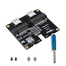 DualProtocol NVME/SATA USB3.1 JMS581 칩이있는 Gen2 어댑터 카드 1000MB/S 전송 속도 10GBPS DUALBAY 확장, 1개