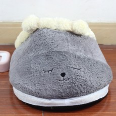 겨울 보온 겨울 고양이 몽고 파오 깊은 수면 개 집 고양이 집 폐쇄형 애완 고양이 침낭, D, 1개