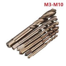 핸드탭 다이 세트 m3-m10 탭 hss 코발트 m35 기계 sprial 플루트 탭 탭, m4, 1개