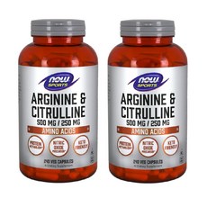 나우푸드 스포츠 아르기닌 시트룰린 500mg/250mg 베지 캡슐 240정 2개