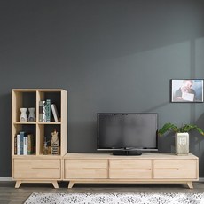 마리노 소나무 원목 TV 거실장 2200, 장식장