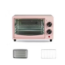오븐 전자레인지 겸용 가정용 미니 전기 이중 레이어 다기능 사용 주방 가, 12L  Pink+UK