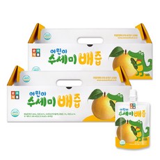 순수식품 어린이 수세미 배즙 100ml, 수세미 + 배 혼합맛, 60개