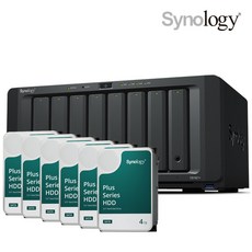 시놀로지 나스 DS1821+ 24TB HAT3300-4T 4TB x 6EA NAS 초기설정 원격지원 - hat3300