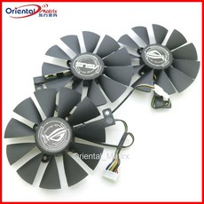 새로운 PLD09210S12HH PLD09210S12M ASUS RX 580 / RX590 ROG STRIX GAMING TOP 그래픽 카드 팬용 87mm VGA 냉각 팬|팬 &, 1개, PLD09210S12M-5Pin, 단일
