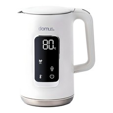 domus. 全不鏽鋼數位安心雙層電熱水壺 1.7L, DK-8724D(白色)